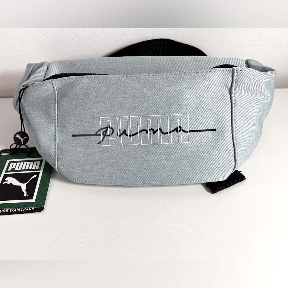 NWT Puma Waist Pack Belt Bag Light Blue Pocket Adjustable